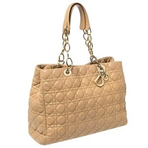 Authentic Vintage Christian Dior Cannage Quilted Patent Leather Soft Lady Dior